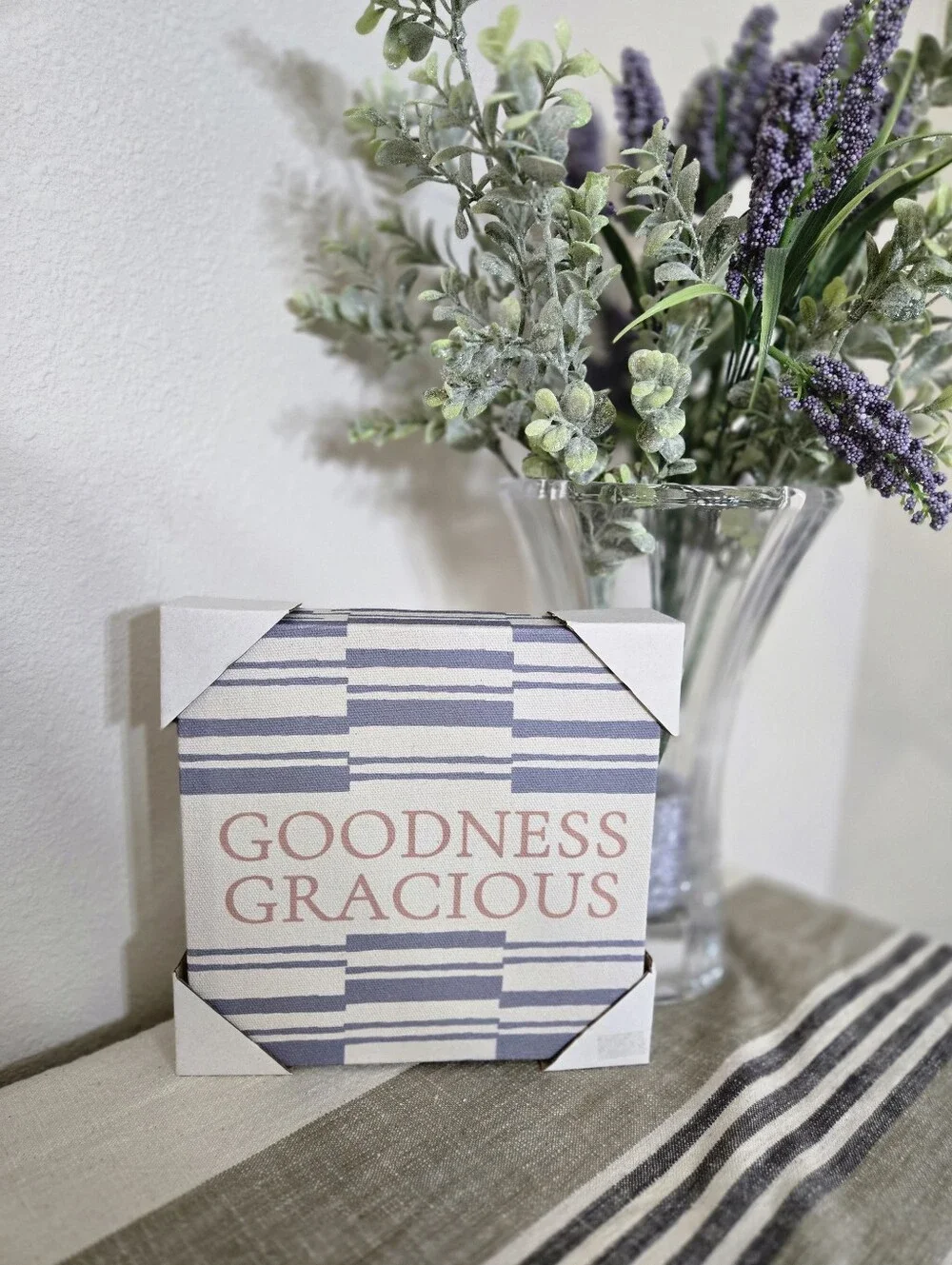 Goodness Gracious NWT Decorative Sign in Pink and Gray - Home Accents